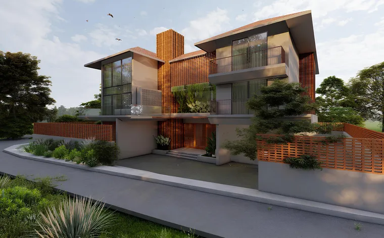 Contemporary villa with carefully considered architectural details